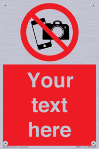 Custom No filming or photography